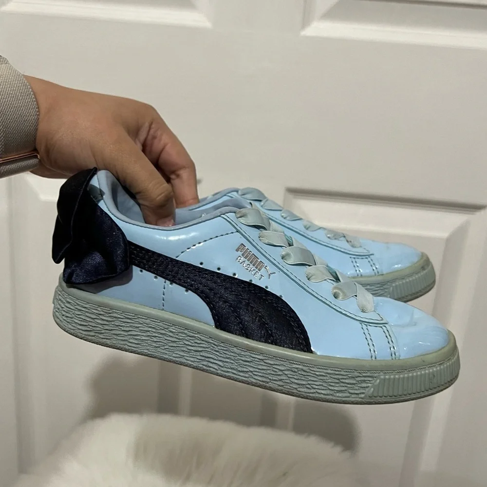 💗 Puma - Kids Blue Sneakers‎ with Bows